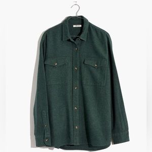 Madewell Flannel Flap-Pocket Oversized Ex-Boyfriend Shirt Size Medium